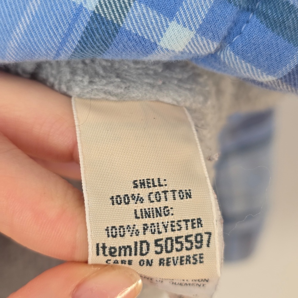 LL Bean Women's Fleece-Lined Snap-Front Plaid Flannel Shirt - XS - Picture 5 of 6